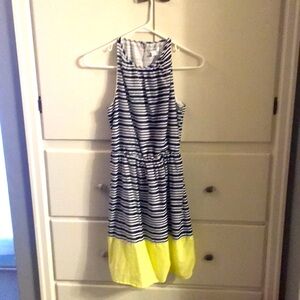 Old Navy White and Blue Sleeveless Halter Sundress